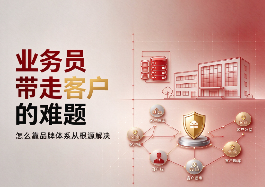 业务员带走客户的难题，怎么靠品牌体系从根源解决